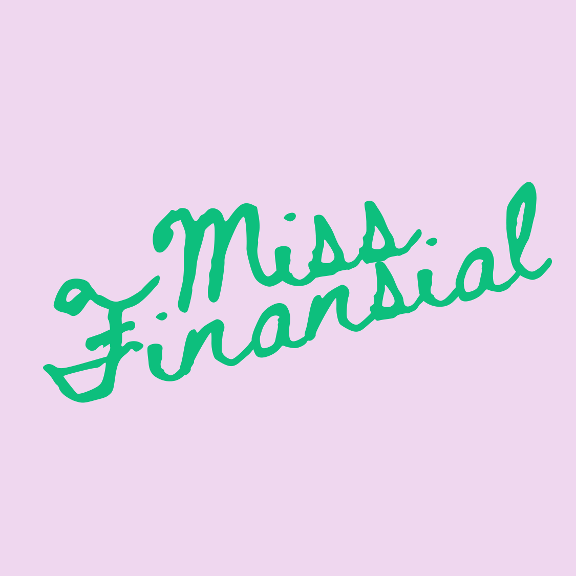 Green and Pink Handwritten Signature Logo 1